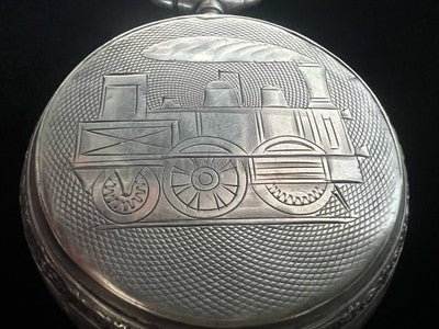 🔴 Orologio tasca ANTI MAGNETIQUE carrozza Ligne Droite manuale funziona vintage