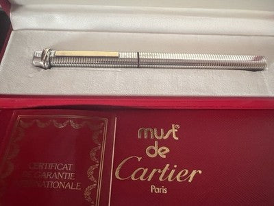 CARTIER Füllfederhalter Vendome Trinity MASSIVES SILBER 925 Vintage Patronen 2