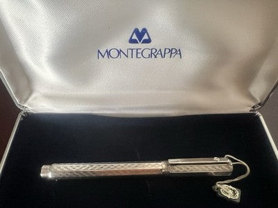 🔴 MONTEGRAPPA penna sfera Reminiscence Argento 925 e DIAMANTE Edizione Limitata