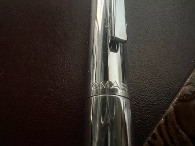 Stylo À Bille Chromé En Métal Brillant Italie Écrit Vintage Années 70