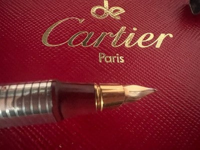Cartier Füllfederhalter Vendome Trinity Silber Fest 925 Patronen Vintage 2