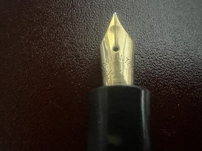 Vintage Mother-Of-Pearl Celluloid Fountain Pen Mosaic Snake And 14K Gold
