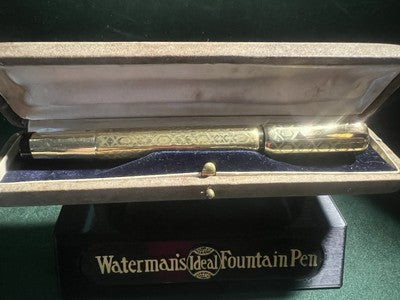 🔴 WATERMAN'S penna stilografica retrattile pennino ORO 14 k funziona vintage C