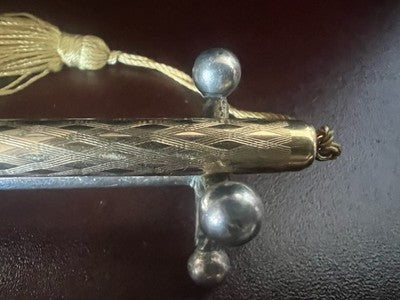 🔴 MONTEGRAPPA vergoldeter Diamant-Guilloche-Bleistift mit Vintage-Druckbleistiftbogen