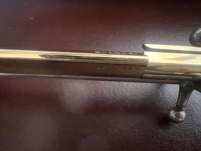 🔴 BULGARI penna sfera Eccentric Twist placcata oro astuccio garanzia scrive