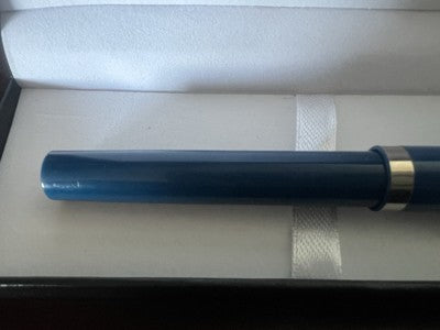 🔴 SHEAFFER penna stilografica blu a cartuccia pennino M No Nonsense vintage