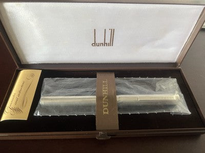 🔴 DUNHILL penna stilografica ARGENTO 925 STERLING pennino ORO M Montblanc