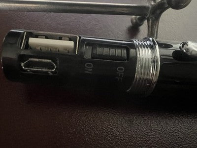 🔴 MONTEVERDE penna sfera lacca nera Power Bank lunghezza 14,5 cm