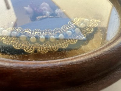 🔴 Ex voto BAMBINO GESU' di cera con abiti decorati mano vintage originale 1800