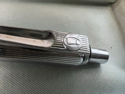 🔴 BALLOGRAF penna sfera EPOCA cromata pulsante a scatto inserto nero 3