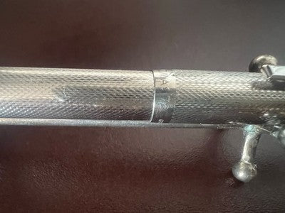 OMAS Fountain Pen 72 SOLID SILVER Guilloché Diamond Vintage NOS