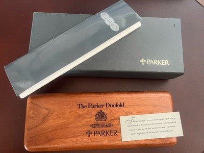 🔴 PARKER penna sfera Duofold Centennial ARANCIONE lacca finiture dorate IIIU