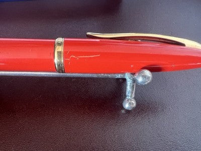 Waterman Pen Fountain Pen Carene Lacquer Coral Orange Pen Gold 18 KT F