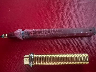 🔴 CARTIER penna a sfera Godroné placcata oro parti di ricambio