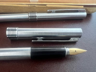 🔴 AURORA penna stilografica Marco Polo pennino F con converter e sfera set