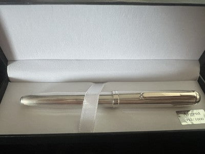 🔴 LECCE PEN penna stilografica ARGENTO 925 MASSICCIO iridium M forte peso
