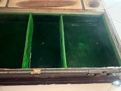 🔴 Scatola penne espositore portapenne elle interno velluto da scrivania vintage