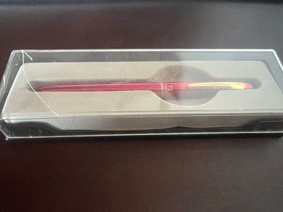 🔴 OHTO penna sfera roller lacca rossa e profili dorati scrive