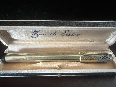 🔴 ZENITH penna stilografica pennino ORO 14K e matita meccanica vintage 50