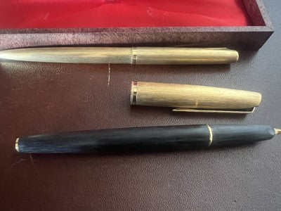 🔴 AURORA 98 penna stilografica pennino ORO e penna sfera dorate vintage