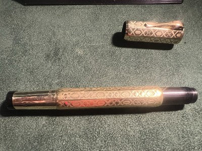 🔴 WATERMAN'S penna stilografica retrattile pennino ORO 14 k funziona vintage C