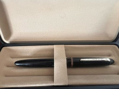 LINZ Stylo À Plume Noir Piston Nib Or 14 KT Vintage