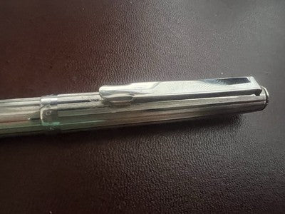 🔴 LALEX penna sfera corpo Rodium opaco profili lucidi italiana scrive vintage 2