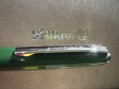 🔴 PELIKAN penna stilografica Pelikano VERDE scrive con cartucce vintage