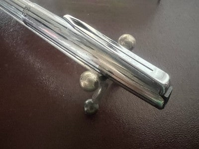 Aurora Stylo-Plume Sphère Mille Rayures Chrome Écrit Vintage Années 1960 A