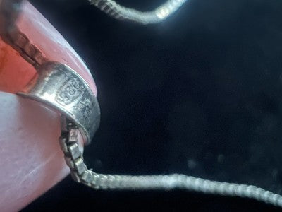 🔴 Collana ARGENTO MASSICCIO 925 con ciondolo CALIMERO smalti neri vintage