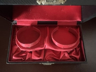 🔴 Scatola orologi tasca box 2 posti Horacelli Genève seta antica Parigi 1800