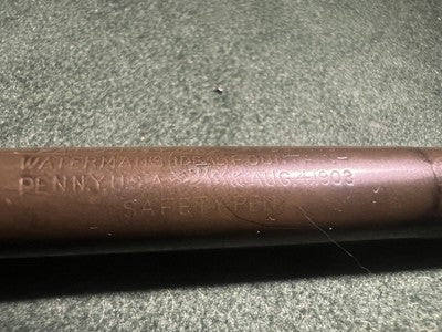 Red Waterman's Retractable Fountain Pen Ebonite 121/2 Vintage A