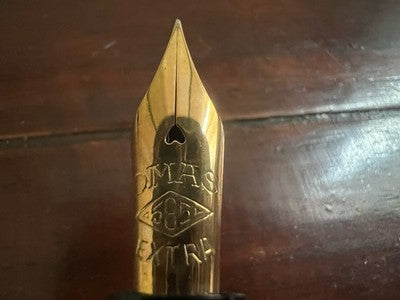 🔴 OMAS penna stilografica EXTRA 556 stiloforo pistone sughero pennino oro NOS