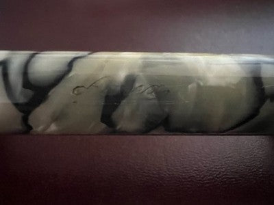 🔴 Penna stilografica AUREA stiloforo celluloide madreperla pulsante fondo DURF