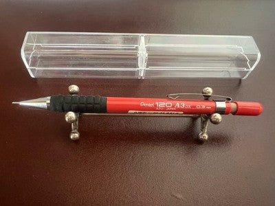 Pentel Bleistift Mechanical 120 A3 Dx A313 Rot Koralle 0,3 MM NOS Vintage