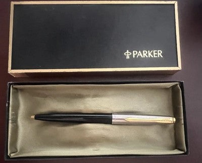Parker Pen Sphere 45 Custom Flighter Pilots de Luxe Cabochon Black Vintage