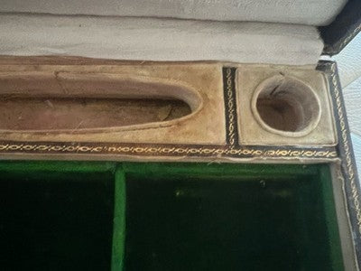 🔴 Scatola penne espositore portapenne elle interno velluto da scrivania vintage