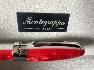 Montegrappa Stylo-Plume Stylo à Plume 1912 Tricolore Blanque Rouge Vert Italien 