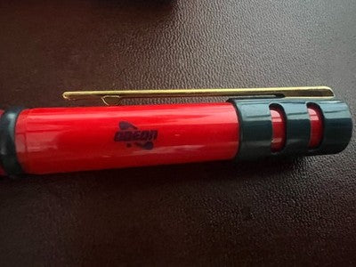 Auretta Fountain Pen+Sphere Set Red Advertising with Box NOS 