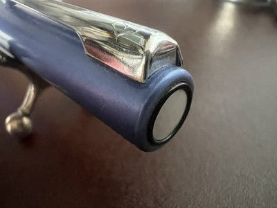Waterman Stylo-Plume Sphère Laque Violet Satin Finition Chrome Écrit Vintage