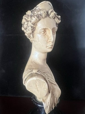 Artemis Diana Büste Kopf Göttin Römer Greek Statue Skulptur Marmor Vintage