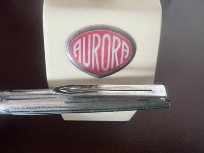 Aurora Stylo-Plume Sphère Mille Rayures Chrome Écrit Vintage Années 1960 C 