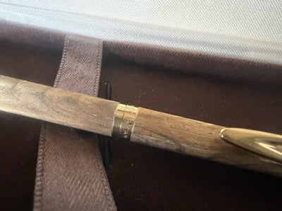 🔴 WATERMAN penna sfera Hemisphere placcata oro millerighe con onde astuccio