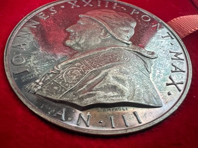 🔴 VATICANO medaglia Papa GIOVANNI XXIII 1958-1963 fior conio FDC anniversario