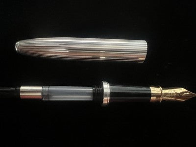 🔴 LECCE PEN penna stilografica ARGENTO 925 MASSICCIO iridium M forte peso