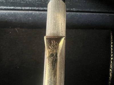 🔴 PELIKAN penne sfera pulsante scatto metallo dorato opaco vintage