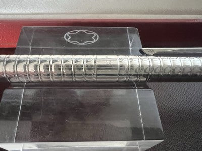 🔴 DUPONT penna sfera placcata argento grande eleganza francese scrive astuccio