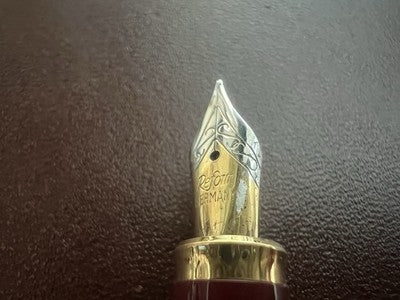 🔴 REFORM penna stilografica bordeaux cappuccio guillocchè M Germany vintage