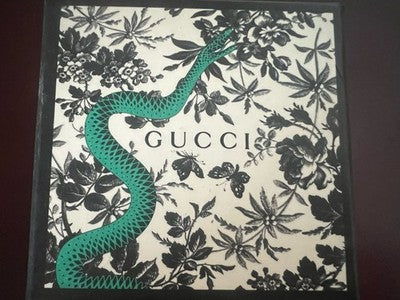 🔴 GUCCI scatola gioiello astuccio cofanetto serpente verde L 8,5 vintage