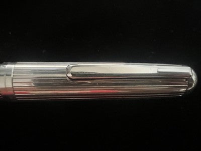 🔴 LECCE PEN fountain pen SOLID 925 SILVER iridium M heavy weight 